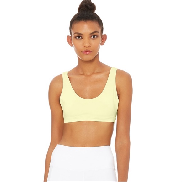 yellow yoga bra